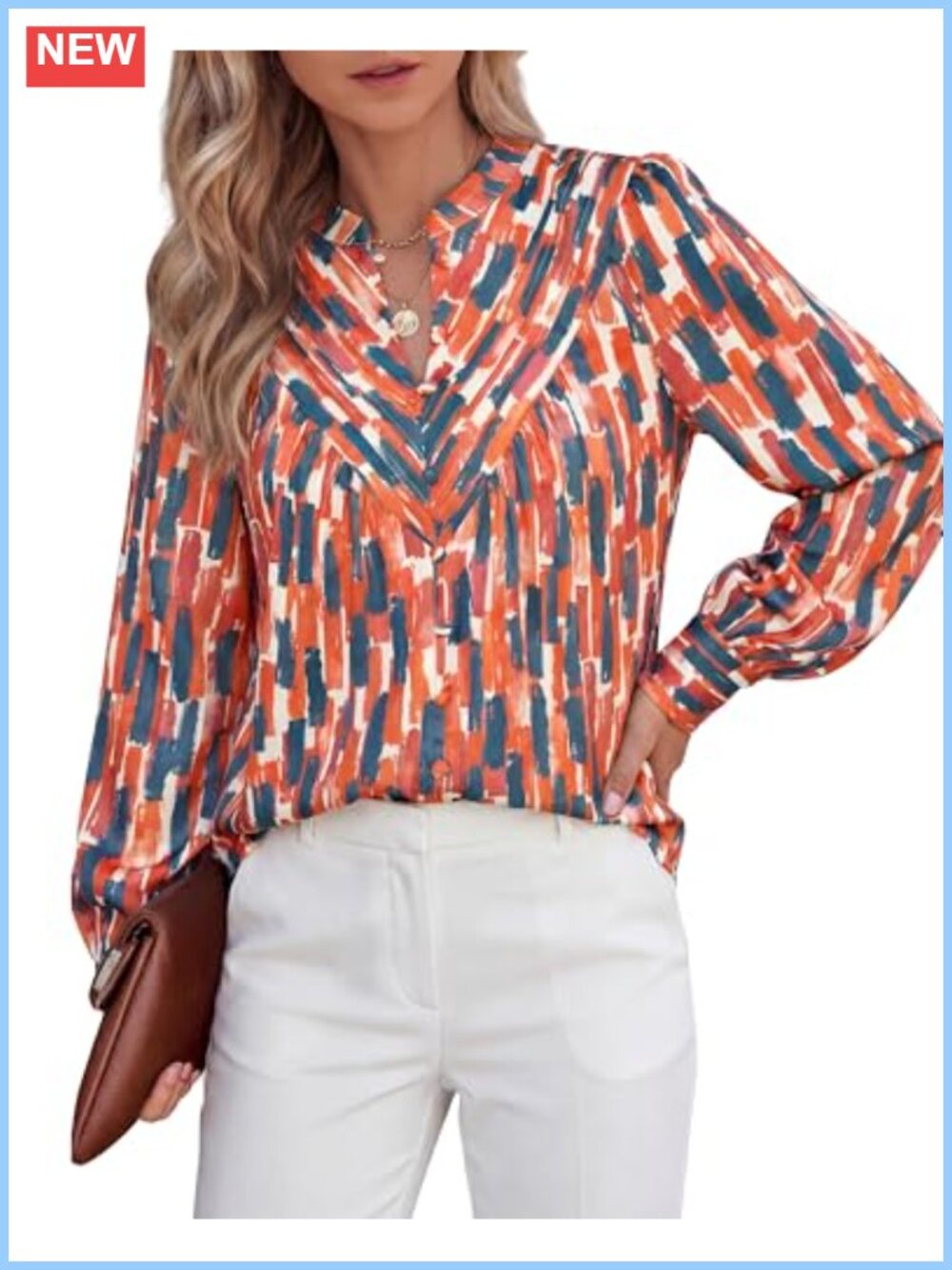 BTFBM Womens Button Down Shirt Long Sleeve V Neck Floral Blouse Work Top